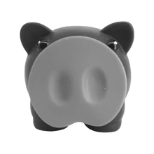 PromoClick Piggy Bank With Removable Nose. - Black - View 5
