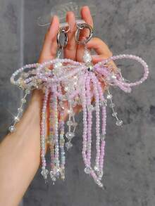 1 件可爱 ABS 树脂蝴蝶结钥匙扣，颜色和顺序随机 - 彩色 - 查看 12