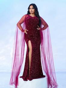 seomiscky Plus Size Shiny Beaded Camisole Bodycon Party Dress