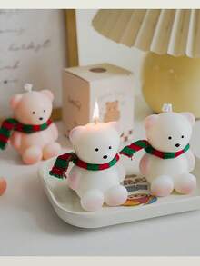 Teddy Bear Scented Candle, Suitable As Gift For Girlfriend - White - View 7