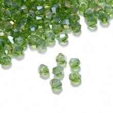 200pcs/Set 4mm Bicone Artificial Crystal Beads For Necklace Bracelet Making Colorful Faceted Glass Spacer Beads DIY Accessories - Facted Beads - View 16