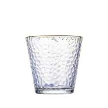 1pc Modern Minimalist Japanese-Style Gold Rimmed Hammered Glass Cup, Transparent Milk Cup/Coffee Cup For Daily Use - Multicolor - View 9