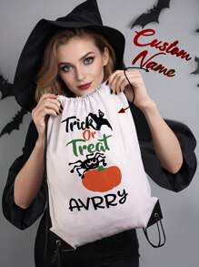 1 pieza Bolsa personalizada de Halloween y bolsas personalizadas para trick or treat, perfectas para llevar todos tus dulces de Halloween! Bolsa de transporte con diseño de fantasmas con nombre personalizado, bolsa de dulces de Halloween personalizada. Regalo de aniversario, regalo de San Valentín, regalo de cumpleaños, regalo para la mejor amiga, regalo para mamá, regalo para novia, regalo para ella, regalo para esposa, regalo de Navidad, regalos del Día de Halloween, regalos de Acción de Gracias, Feliz Día de Halloween