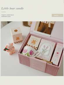 Teddy Bear Scented Candle, Suitable As Gift For Girlfriend - White - View 1