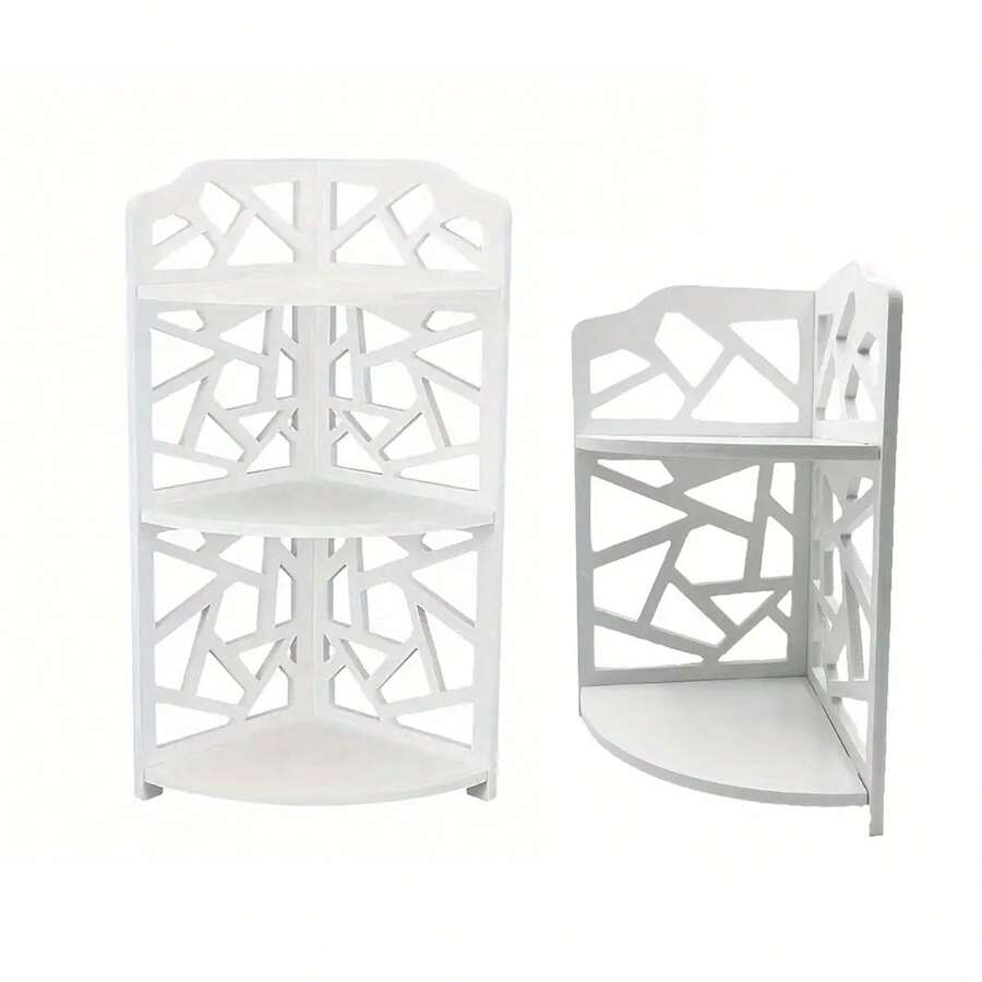 One Corner Storage Shelf, Bathroom Toiletries Storage Shelf, Bedroom Desk Magazine And Book Storage Shelf, Daily Necessities, Cosmetics Storage Shelf, Home Storage Storage, Kitchen Bathroom Bedroom Supplies (2/3 Floor, Triangle) Bathroom Decor Summer