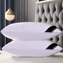 WEFANCY Luxury 5-Star Hotel Quality Pillow, Extra Soft Pillow, 19x29 Inch - Deep Sleep Neck Support, All Seasons Non-Slumping High Pillow Core, Machine Washable, Modern Pillow Design | Soft Textured Fabric, Sleeping Pillow - trắng - Xem 8