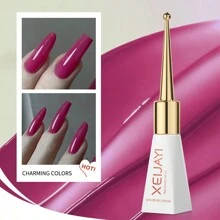 XEIJAYI 1pc 10Ml Long-Lasting Eggshell Glue Gel Nail Polish UV/LED Soak Off Gel Nail Polish For Nail Art DIY Salon Home Holiday Gift For Women - 玫紅色 - 查看 5