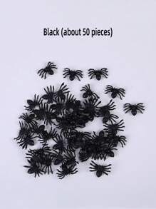 Spider Webs, 500/100/50pcs Realistic Fake Spider/Ghost Halloween Spider Webs, Stretchy White Halloween Decor Toy, Plastic Mini Spider Prank, Glow In The Dark Black Scary Horror Prank Spider, Perfect For Halloween Party, Haunted House Bar Decor, Suitable For Halloween Party, Haunted House, April Fool's Day Party, Room And Home Decoration