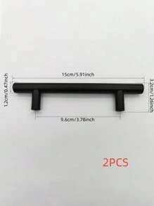 Stainless Steel Handle (96mm Drill Hole Distance), Wardrobe Cabinet Door Pulls