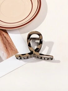 1pc Glossy Brown Leopard Print Elegant Minimalist Large Bowknot Hair Claw For Everyday & Tea Party Wear Claw Clips Hair Clips Hair Jaw Clip Hair Clamps Hair Clutch Hair Catcher Clip Fall Winter Hair Accessories For Women Bows For Vacation Outfits Woman Summer Outfits - Multicolor - View 5