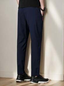 Mens Lightweight Hiking Pants Quick Dry Stretch Joggers For Running Workout Casual - Navy Blue - View 4