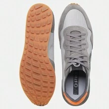 Men's Casual Leather Sneakers With Soft Sole And Premium Comfort - Grey - View 2