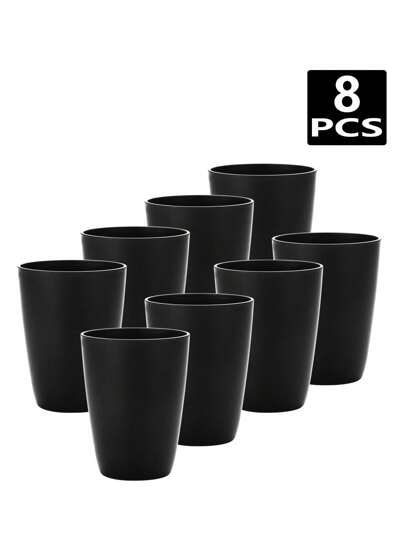 2/4/6/8 件塑料 PP 杯，适用于果汁、牛奶、冷/热饮、家庭、厨房、餐厅、露营、野餐