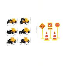 Construction Vehicles Disassembled Decoration Set, Including Excavator, Bulldozer, Crane, Lifting Barrier, Etc. Suitable For Birthday Cake Decor, Baking Scene Arrangement