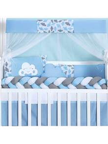 COMPLETE AMERICAN AND NATIONAL SLIM BABY CRIB KIT, FITS CRIB WITH MATTRESS UP TO 130CM X 70CM PROMOTION - 藍雲 - 查看 2