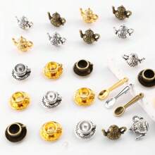 9-50pcs Mini Alloy Charms Coffee Cup Teapot Spoon Tableware Kitchen Charms Pendant For DIY Craft Jewelry Making Necklace Bracelet Key Chain - Alloy Pendant - View 9