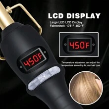 UKLISS Hot Air Brush, Electric Hair Straightening Brush, Quick Heating African Style Brush (For Women), Ceramic Electric Hair Straightening Brush, Curling Iron, Styling Hot Brush - EU C Type Plug(220-240V) - View 9