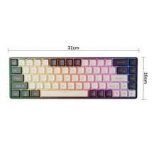 MUCAI MK680 USB C連接遊戲電子競技68鍵機械鍵盤 - 白藍 - 查看 5