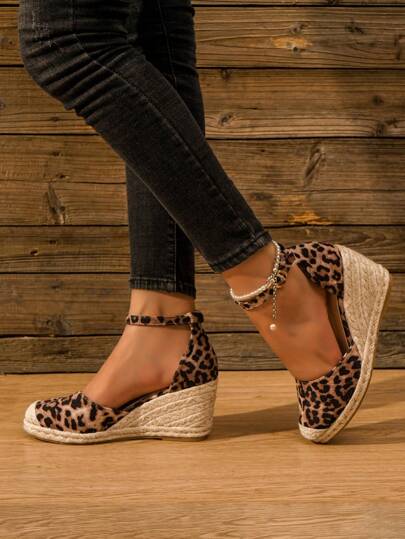 Women's Slip On Suede-Like Espadrille Wedge Mule Flats Casual Shoes