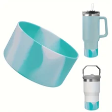 Silikon Schutzhülle für 12-40oz Standard- und Weithalsflaschen, inklusive rutschfester Bodenabdeckung für Edelstahl-Wasserflaschen