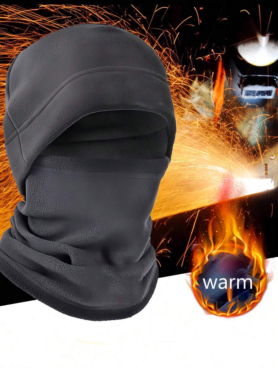 1 chiếc mũ len mùa đông cho nam, mũ đi xe đạp ngoài trời, mặt nạ giữ ấm cổ đa chức năng, mũ trượt tuyết chống gió, mũ thể thao bằng lông cừu - Nhiều màu - Xem 1