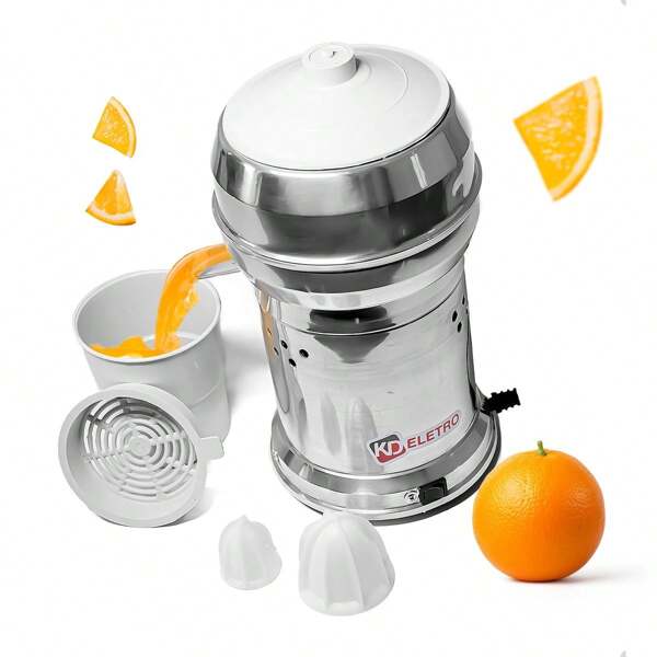 Extrator Espremedor Aluminio Profissional Bivolt de Frutas Sucos Bares Restaurantes Cozinhas-