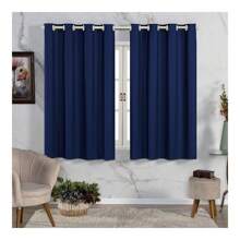 Blackout PVC Curtain 2.20 X 1.30 White Eyelets Various Colors - 海軍藍 - 查看 1