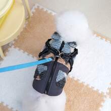 秋冬新款动物服装 24 纺织牵引带外套 宠物皮夹克 加厚保暖 猫咪服装 狗狗外套 猫咪棉服 动物服装 猫咪保暖服装 英式牵引带棉服 潮流新款皮夹克 保暖动物棉服背心 秋冬必备 - 灰色 - 查看 12