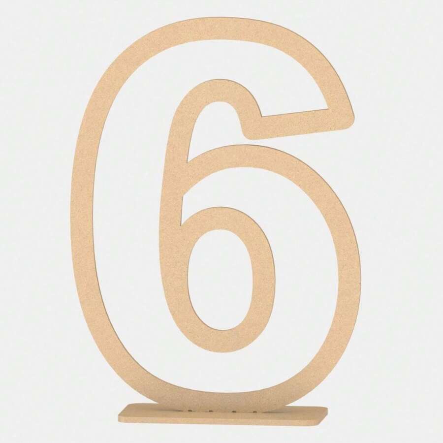 Cut Out Numbers From 0 To 9 On The Raw MDF Base - 紅色 - 查看 1