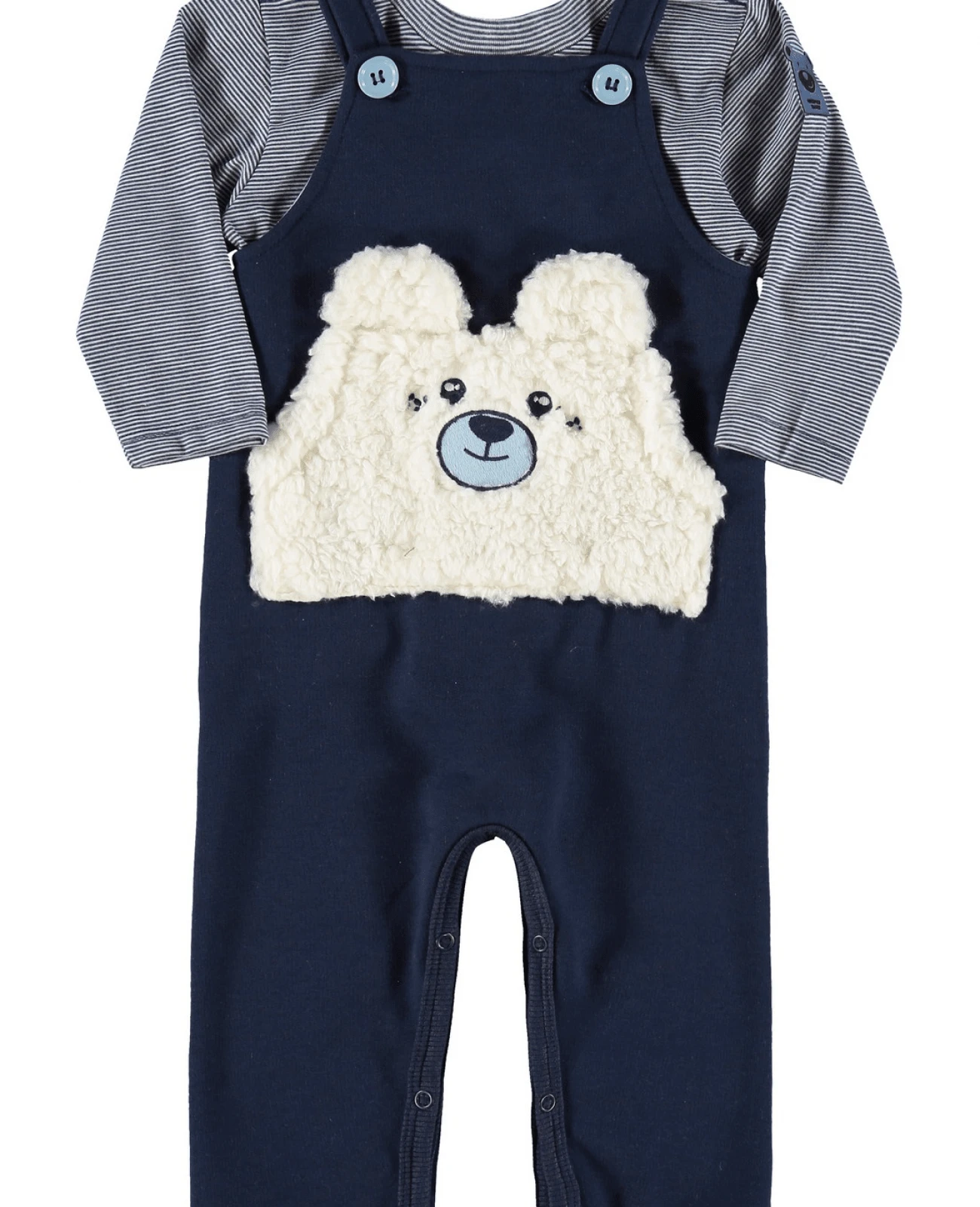 Baby Overalls And Quimby T-Shirt Set - Màu xanh lam - Xem 1