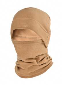 1 chiếc mũ len mùa đông cho nam, mũ đi xe đạp ngoài trời, mặt nạ giữ ấm cổ đa chức năng, mũ trượt tuyết chống gió, mũ thể thao bằng lông cừu - Nhiều màu - Xem 3