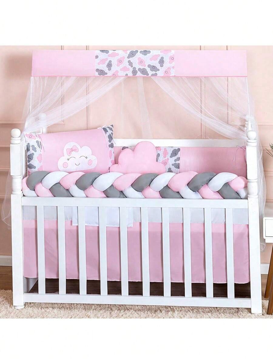 COMPLETE AMERICAN AND NATIONAL SLIM BABY CRIB KIT, FITS CRIB WITH MATTRESS UP TO 130CM X 70CM PROMOTION - 粉紅雲 - 查看 1