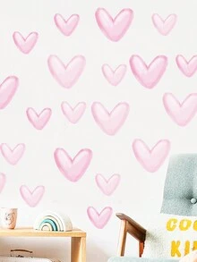 Pink And Color Loving Heart Wall Stickers For Living Room Kids Room Decor Bedroom Home Decoration Removeable PVC Wall Decals - Multicolor - View 4
