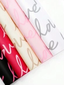 20 Stück/Pack Dickes, wasserfestes Geschenkpapier mit Liebes-und Blumenmuster für Blumenläden, Dekorationen für Blumensträuße