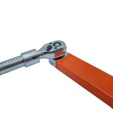 橙色偏置延长扳手，紧伸延长扳手套装，带 1/2"、1/4" 和 3/8" 方形驱动适配器，适用于小地方的通用延长扳手