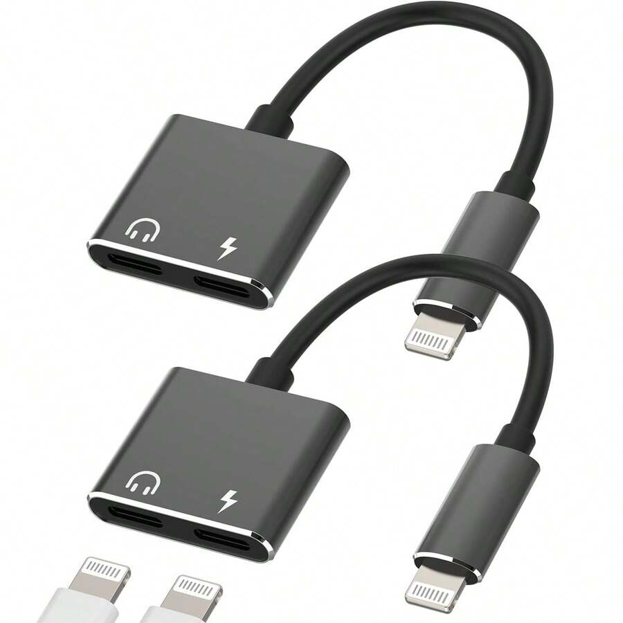 Gmobi Gmobi Compatible With Iphone 14 Headphone Adapter, Dual Lightning