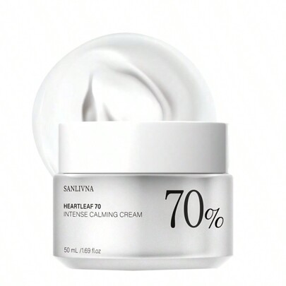 Creme Facial Diário Heartleaf 70 com Ceramida, Pantenol, Extrato de Folha de Coração, Nutrição Profunda e Hidratação para Todos os Tipos de Pele de Mulheres - (50ml /1,69 Fl. Oz)