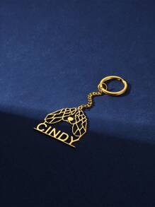 Personalized Custom Pet Dog Keychain, Stainless Steel Poodle Keyring With Name, Gift For Pet Lovers - Keychain - View 7