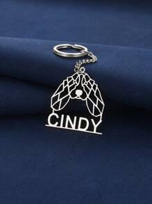 Personalized Custom Pet Dog Keychain, Stainless Steel Poodle Keyring With Name, Gift For Pet Lovers - Keychain - View 8