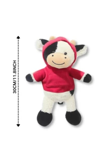 30cm/11.8inch Christmas Cow Plush Toys Lovely Cow Stuffed Animal Cow Wear Clothes Plush Pillow Soft Cute Cow Stuffed Animal Toy Gifts For Kids Ideal For Christmas Gifts Xmas Decor Home Girls Valentine's Day Gift - Multicolor - View 8