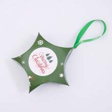 10pcs Christmas Candy Boxes, Xmas Eve Gift Packaging Star Boxes - Multicolor - View 7