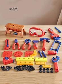 Children's Toolbox Toy Set, Boys' Simulation Repair Exercise, Exercise Children's Hands-On Ability Multiple Engineering Toy Assemblies Suitable For Bedrooms, Living Rooms, And Parent-Child Interactions