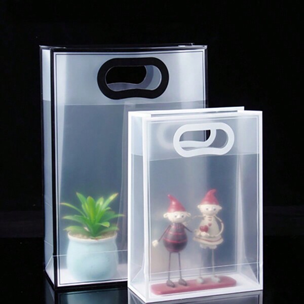 5 peças de sacolas plásticas transparentes PP, bolsas de lembrancinhas de casamento de alta qualidade, estilo Ins, sacolas de presente de aniversário