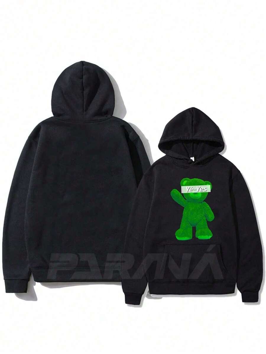 Yé-Yes Sweatshirt 100% Cotton Unisex Cold Weather Top - Fast Shipping - màu đen - Xem 1