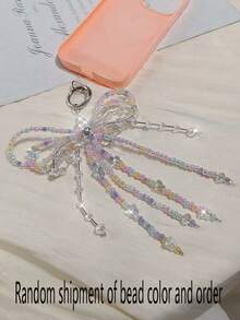 1 件可爱 ABS 树脂蝴蝶结钥匙扣，颜色和顺序随机 - 彩色 - 查看 5