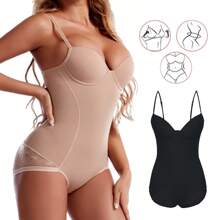 Women's Shapewear Bodysuit With Padded Cups Reduces Measurements And Tightens Belly - Màu be - Xem 6