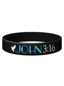 christian bible verse john philippians rubber bracelet silicone wristband