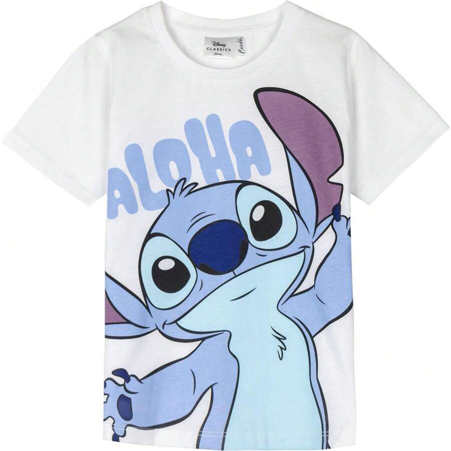 Lilo Y Stitch Officially Licensed Single Jersey Stitch Short T-Shirt - Children's Short T-Shirt Unique Design Fun And Comfortable Style - Multicolor - View 1