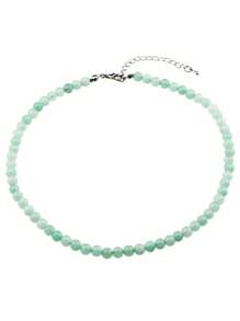 新款中国风手工串珠玉项链，天然石项链女士珠宝，圆珠颈链适合日常佩戴 - 彩色 - 查看 15