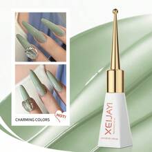XEIJAYI 1pc 10Ml Long-Lasting Eggshell Glue Gel Nail Polish UV/LED Soak Off Gel Nail Polish For Nail Art DIY Salon Home Holiday Gift For Women - 軍綠色 - 查看 5